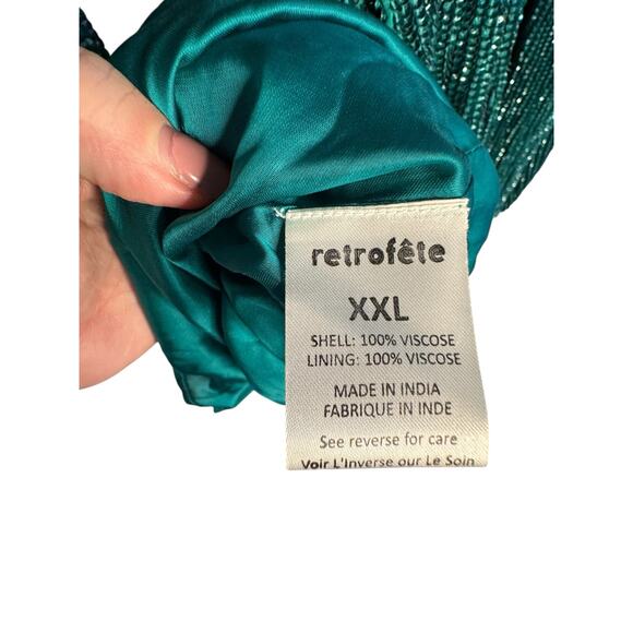 Retrofete NWT Gabrielle Sequin Robe Gown in Green Size XXL - Picture 6 of 7